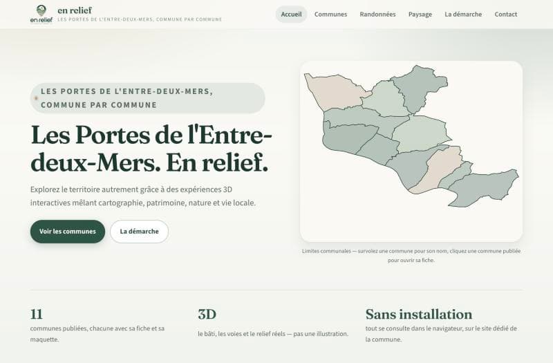 En relief — Entre-deux-Mers