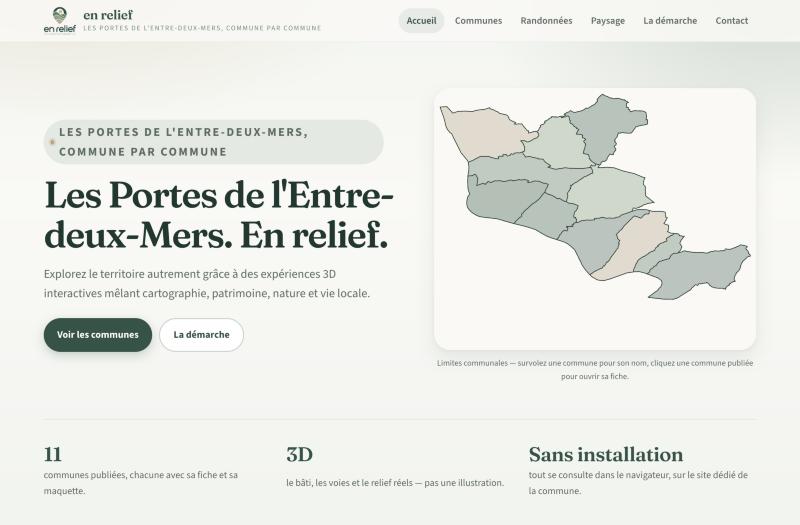 En relief — Entre-deux-Mers